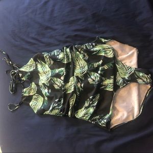 Cute Rainforest Strappy One Piece Swimsuit